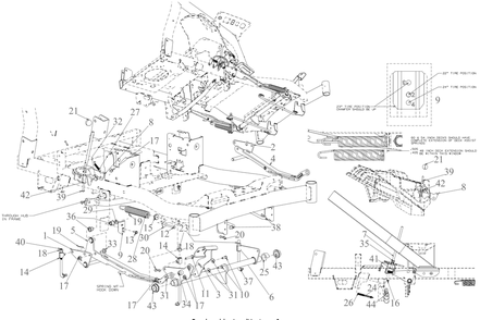 Deck Lift Diagram and Parts List for ZTX5-54KH (47RKAAA7A10)(2023) Cub Cadet Lawn Tractor